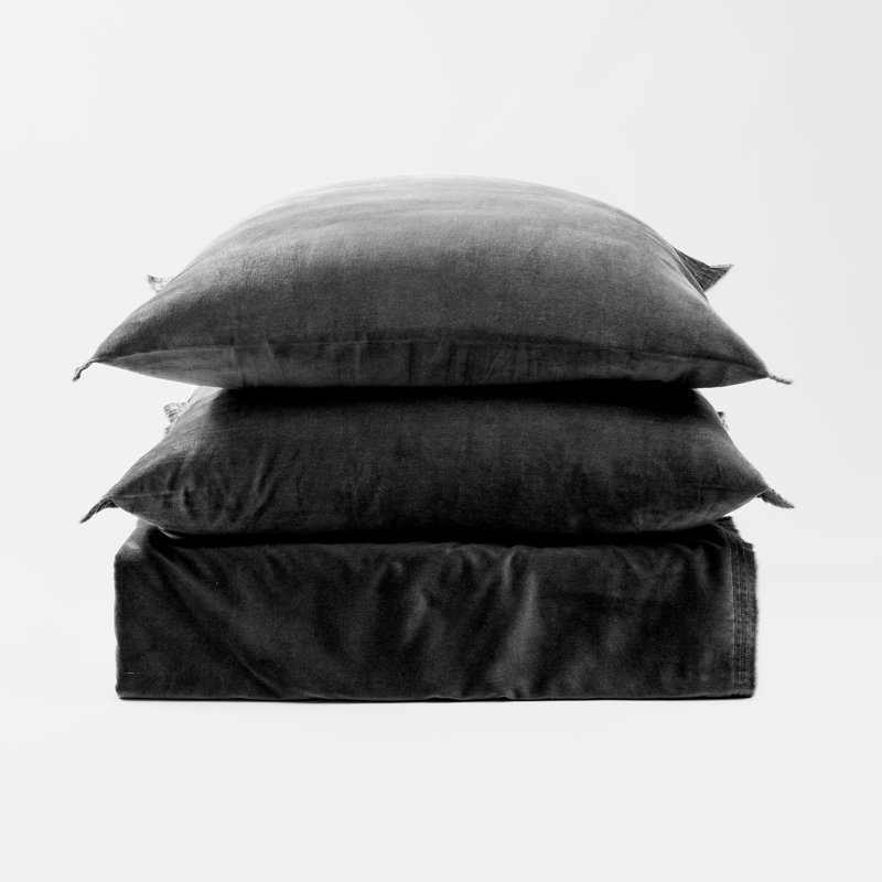 Taie décorative Tahoma, gris anthracite, standard, Twin Extra Long