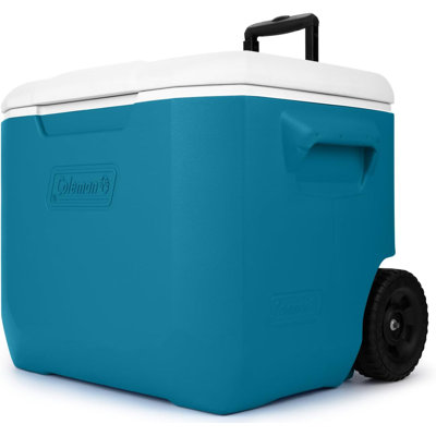 Chiller Series 60qt Wheeled Portable Cooler Insulated Hard Cooler with Ice Retention & Heavy-Duty Wheels & Handle Great for Camping Tailgating Beach P
