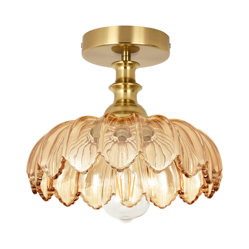 Junathean Flush Mount Ceiling Light, Brown