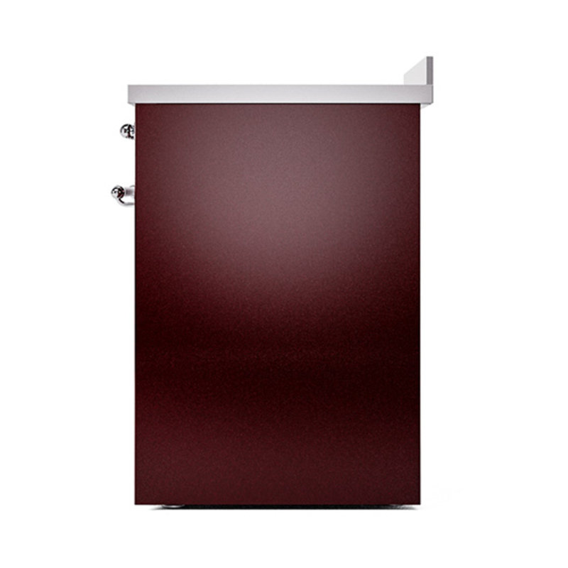 ILVE Nostalgie II Noblesse 30 in Induction Range, Burgundy/Chrome