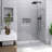 60 In. W X 75 In. H Reversible Sliding Semi-Frameless Shower Door In Chrome Finish