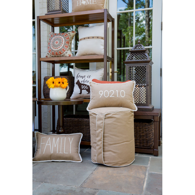 Zip Code Personalized Pillows Lumbar Indoor/Outdoor Pillow Cover & Insert