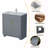 30" Bathroom Vanity with Sink, Farmhouse Wooden Double Door Bathroom Storage Cabinet,Freestanding Farmhouse Cabinet Vanity with Ceramic Sink (Paint, Gray,36")-279391132-279391131
