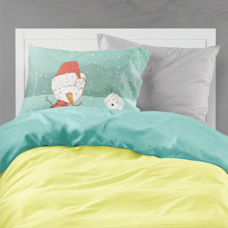 Snowman Christmas Microfiber, Maltese