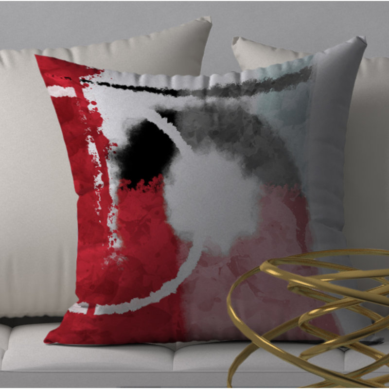 Housse de coussin décorative carrée naturelle moderne/insert, 18 po x 18 po