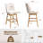 Eriqa Swivel 30.6'' Bar Stool, White-725924851