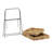 Artisan Water Hyacinth and Iron 2-Tier Tray Tower