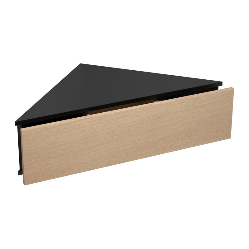Sariel 60cm W Manufactured Wood Bedside Table, Black