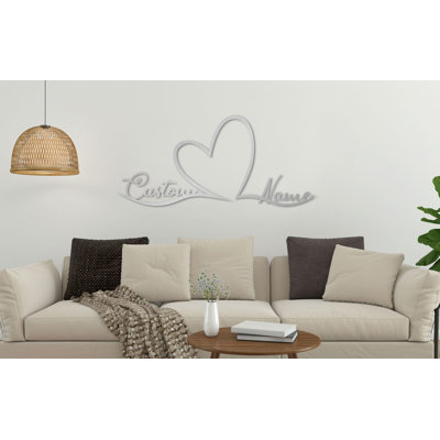 Customized Heart & Love Sign Metal Wall Hanging Décor for Personalized Valentine or Wedding Gift