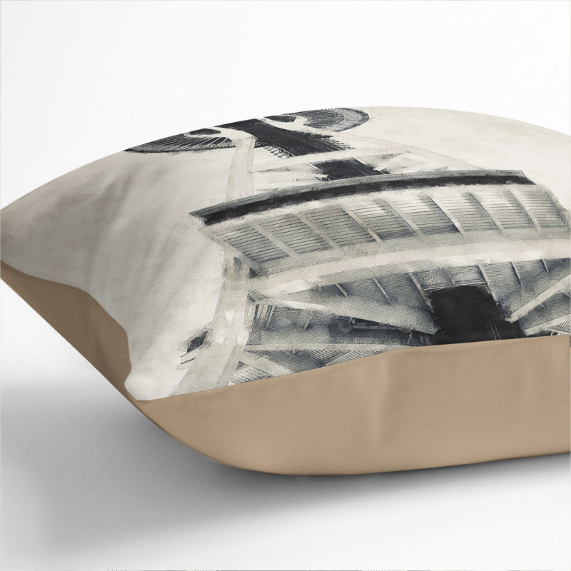 The Space Needle in Seattle Scatter Cushion with Filling, 55cm H x 55cm W x 20cm D, Stone