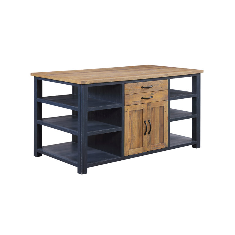 Devids Kitchen Island, Blue
