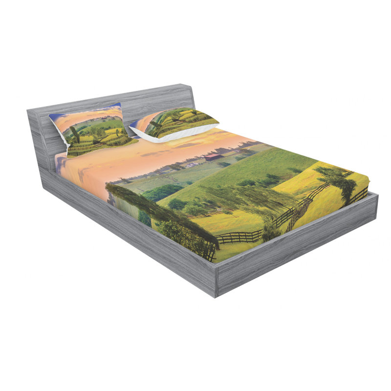 Microfiber Sheet Set, Queen Sheet Set with Fitted Sheet