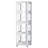 4-Tier All-Steel Rotating Bookshelf With 360° Wheels, Large Size Sturdy & Spacious Book Rack, New Style White Bookshelf,Easy Assembly-260324243
