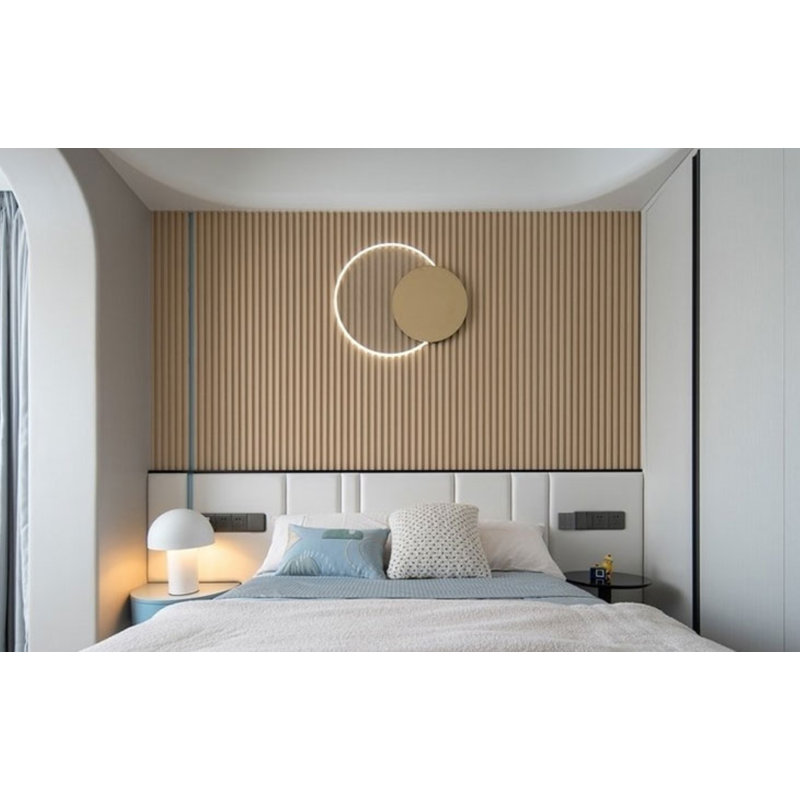 106" Long 3D Shiplap Slat Wood Wall Panels – Engineered Wood Acoustic Paneling for Modern Accent Walls, Seamless Join Design