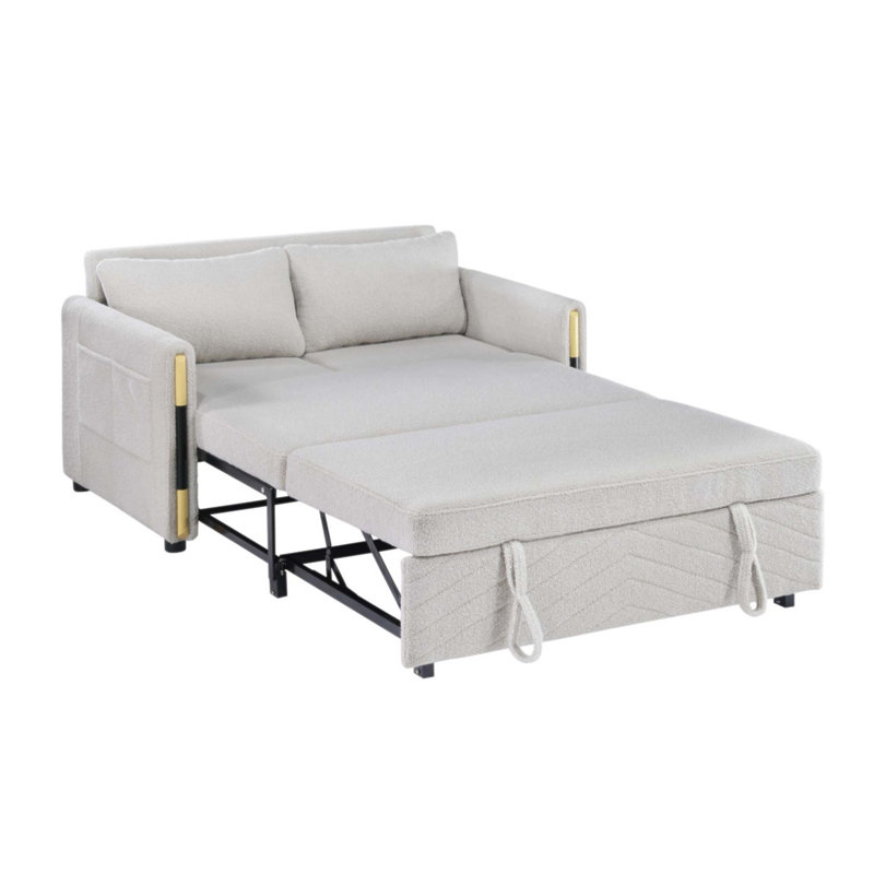 Causeuse-lit en velours de 55,5 po Perseo