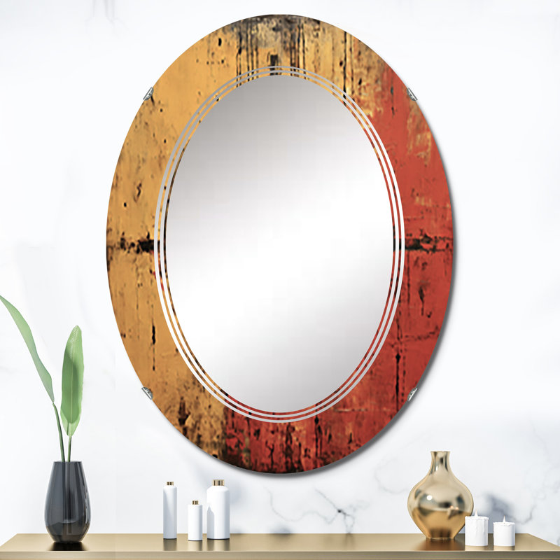 Nutley - Miroir mural moderne ovale, 36 po x 24 po