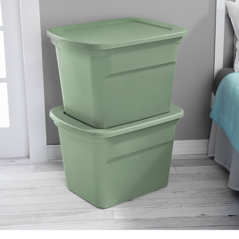 Sterilite Plastic Stackable Storage Tote Container Bin, Crisp Green