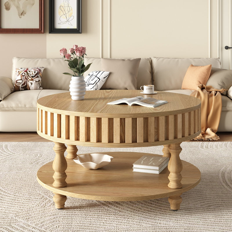 Table basse Farmhouse, Bois naturel