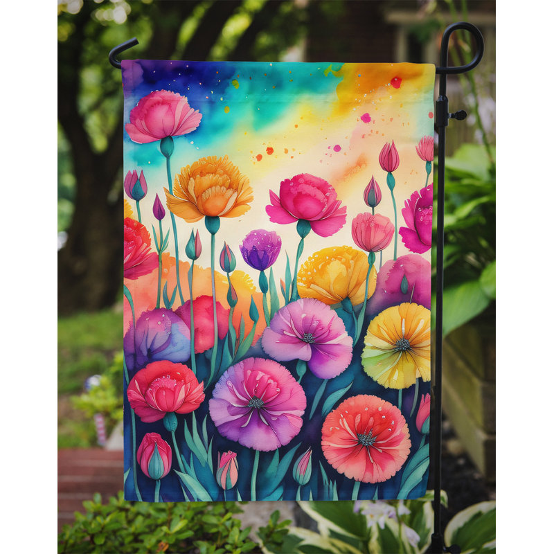 Drapeau de jardin double en polyester H 15,5 po x l 11,25 po