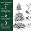 Arbre de Noël floqué avec support en métal-69195426