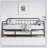 Metal Daybed Frame With Trundle, Heavy Duty Steel Slat Support Sofa Bed