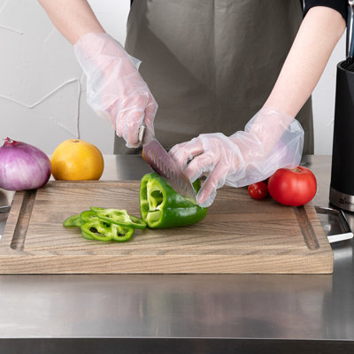 Restaurantware-Eco Serve Medium Gloves, 100 Plant-Based Disposable Gloves - Powder-Free, Latex-Free, Clear PLA Plastic Plastic Glove, Tear-Resistant, Designed To Fit Most
