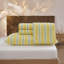 Ensemble de draps 100% coton, literie à rayures jaunes et vertes, tissage percale doux et respirant, minimaliste moderne, aspect lin luxueux, drap-housse à poche profonde de 17,5 po-130993300-130993304
