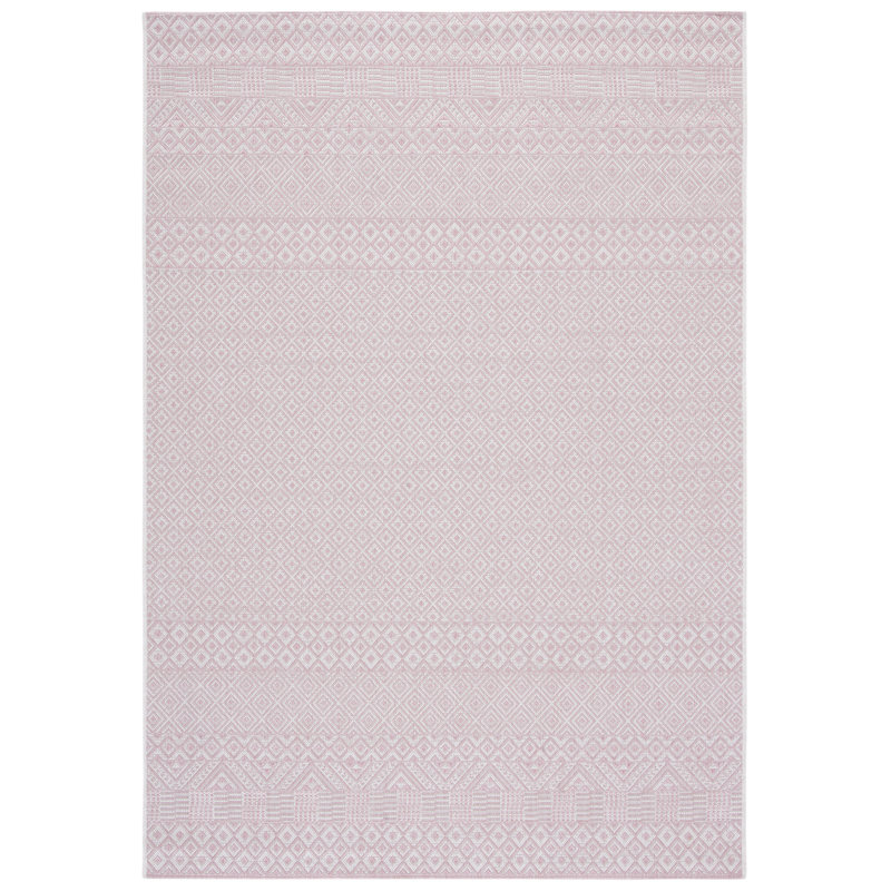 Tapis d'intérieur / extérieur à motif géométrique Althia Performance, Rectangle 2 pi 7 po x 5 pi