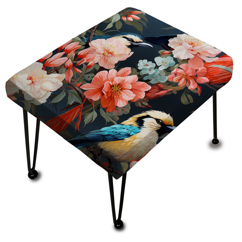 Harmonieux fleurs tropicales vives - repose-pieds rectangulaire floral