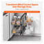 2-Tier Blind Corner Pull-Out Organizer - Chrome Kitchen Cabinet Basket System with 4 Shelves for Maximum Storage