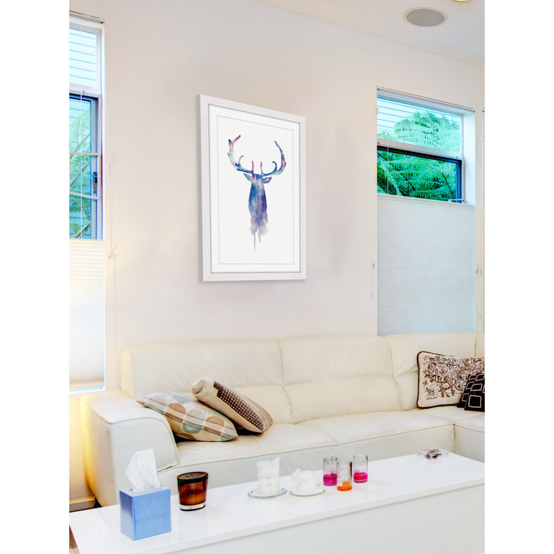 Moose Paint - Single Picture Frame Print, 91cm H x 61cm W x 3.81cm D