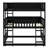 Triple Wood Bunk Bed, With Ladders, Guardrails-166233474