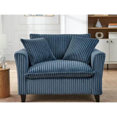 Fauteuil en velours côtelé l 46 po
