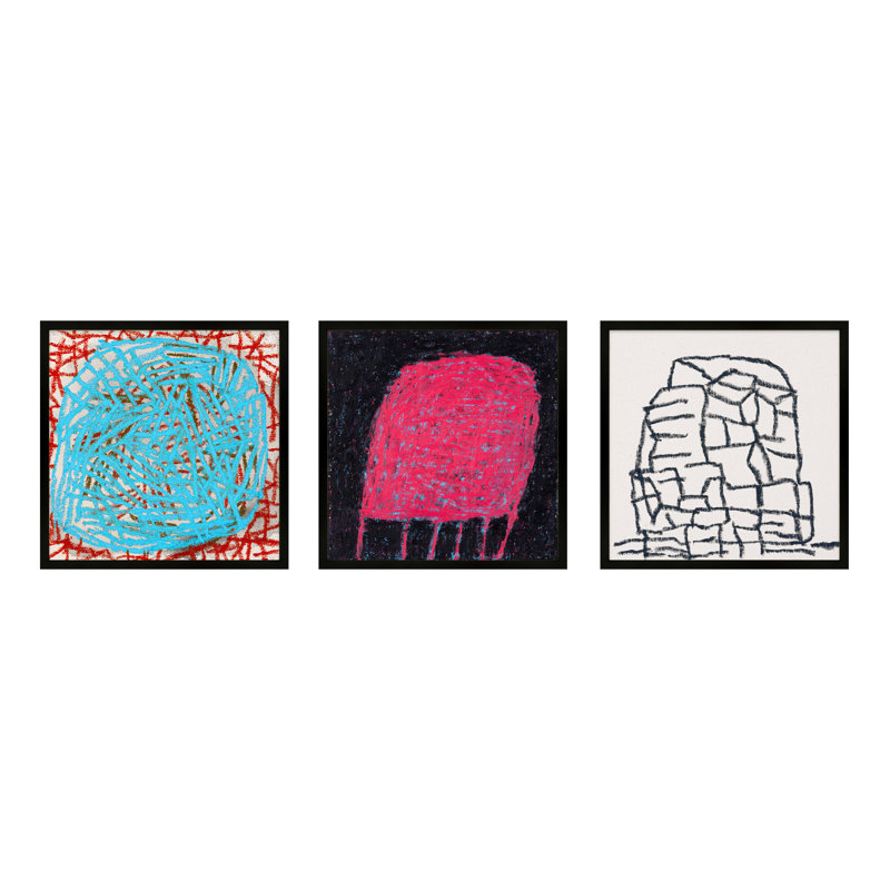 Love Bug. Set Of 3 Print by Stephanie Dennis, Black, 24" H x 72" W  x 1.25" D