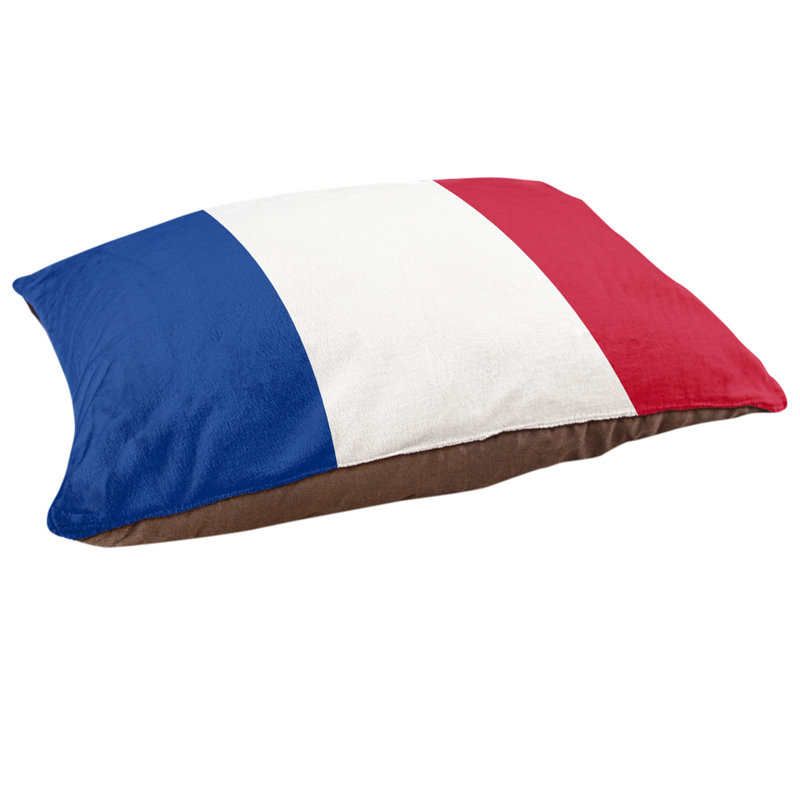 Coussin Louisville, Très grand (l 50 po x P 40 po x H 7 po), Bleu / blanc / rouge