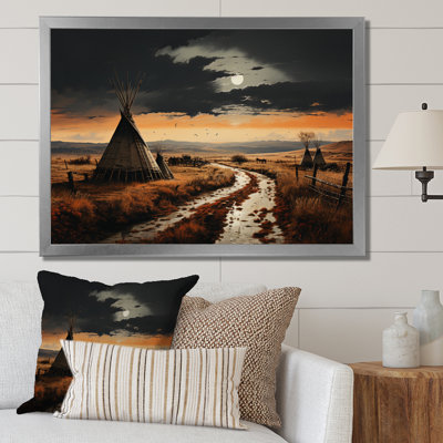 Native Tipi Legacy Of The Plains II - Native American Wall Art Living Room