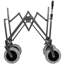 Chariot pliant 3 en 1 avec siège de banc - capacité de 500 lb, pneus de plage 9 po x 4 po pour le camping et la plage, gris