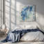 Feuille de bananier azur, reproduction sur toile tendue-421699828