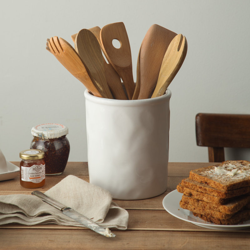 Earthenware Round Utensil Crock
