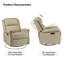 Ensemble de 2 fauteuils inclinables standards pivotants en cuir véritable Inglenook-777255117