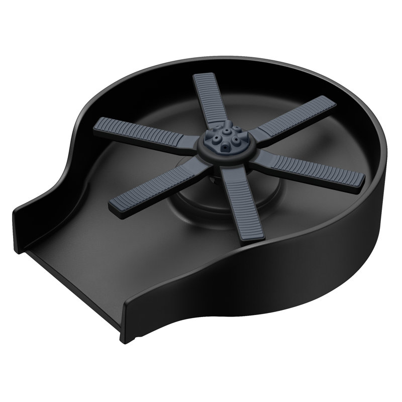 Rinceur en verre KRAUS Cleanmate pour évier de cuisine sans taches , Noir mat