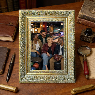 Cadre photo mural 5 pièces x 7 "or antique 5" pour décor de vestibule