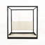 Lit plateforme à baldaquin en bois avec tête de lit tapissier-128949053-128949056