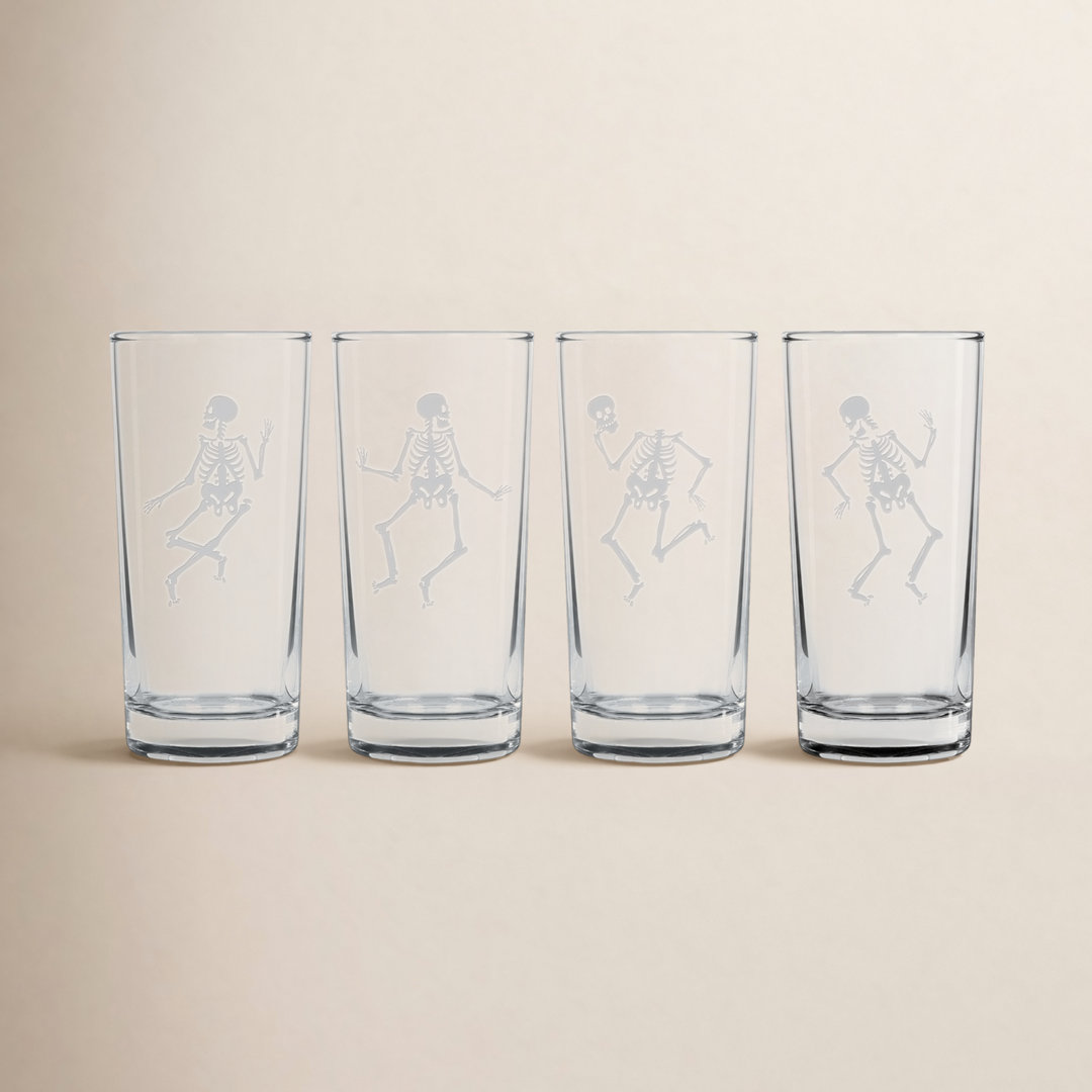 Dance Of The Dead 15oz. Highball Glass Set (Set of 4) Susquehanna Glass