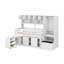 Lit mezzanine simple en bois avec tiroirs et tablettes-1387791664