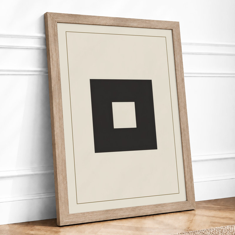 Nested Geometry Minimalist - Print, A2 - 59.4 x 42.0 cm, Oak