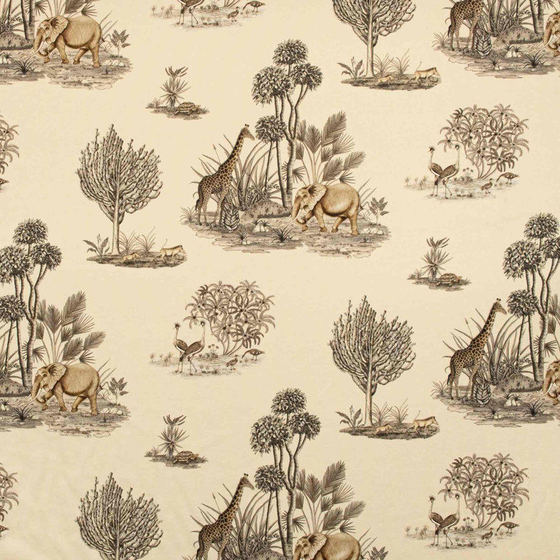 Ardmore Linen Fabric, Cream/Gray