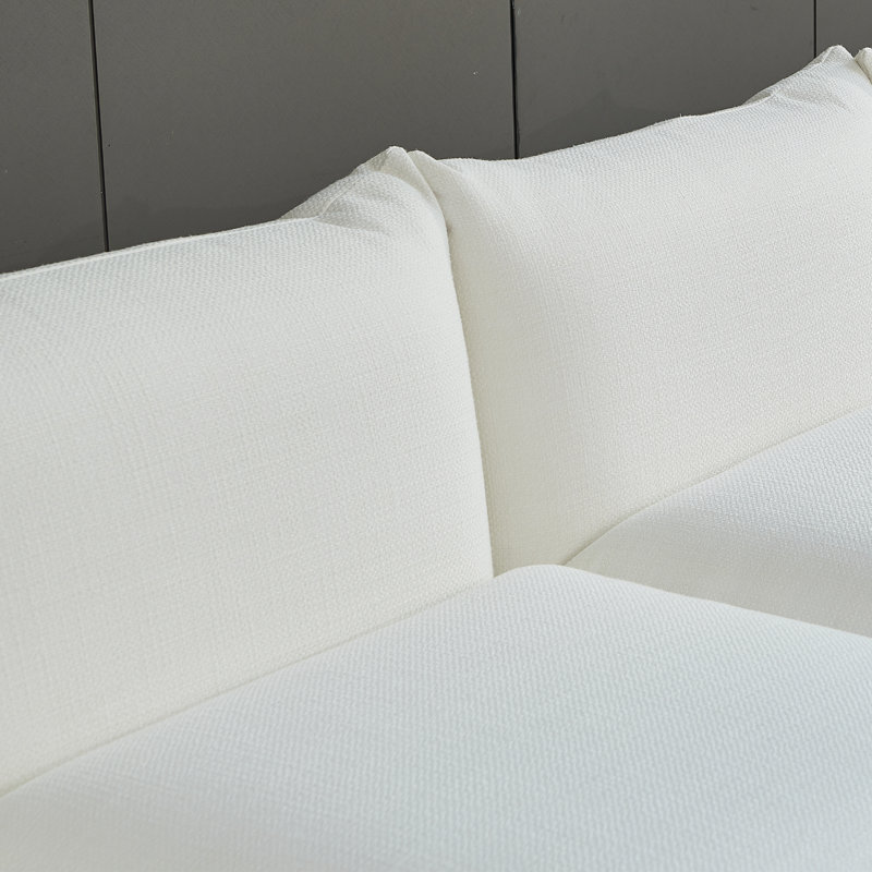 Canapé modulaire rembourré, canapé modulaire avec repose-pieds pour le salon, H 26,25 po x l 73,20 po x P 33,40 po