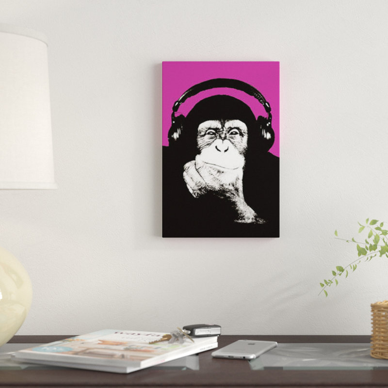 «New Monkey Head VII» par Steez, reproduction d'art graphique sur toile, H 12 po x l 8 po x P 0,75 po, Toile tendue