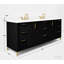 Turlington 84" Freestanding Standard Double Bathroom Vanity with Top-367853356